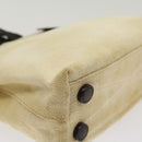 PRADA Hand Bag Canvas Beige Auth cl705-14