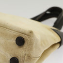 PRADA Hand Bag Canvas Beige Auth cl705-15