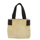 PRADA Hand Bag Canvas Beige Auth cl705-2