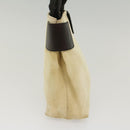 PRADA Hand Bag Canvas Beige Auth cl705-4