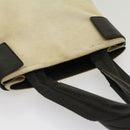 PRADA Hand Bag Canvas Beige Auth cl705-6