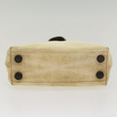 PRADA Hand Bag Canvas Beige Auth cl705-5