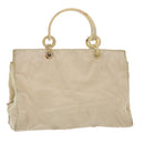 PRADA Hand Bag Nylon Beige Auth cl707-1