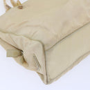 PRADA Hand Bag Nylon Beige Auth cl707-17