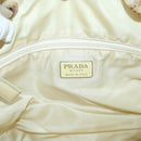 PRADA Hand Bag Nylon Beige Auth cl707-19