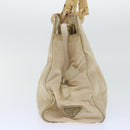 PRADA Hand Bag Nylon Beige Auth cl707-5