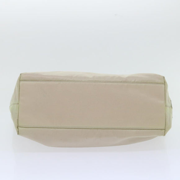 PRADA Hand Bag Nylon Beige Auth cl710