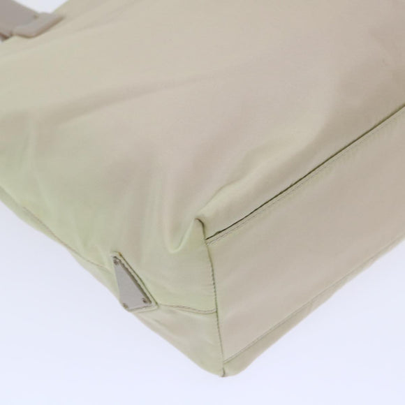 PRADA Hand Bag Nylon Beige Auth cl710