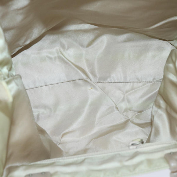 PRADA Hand Bag Nylon Beige Auth cl710