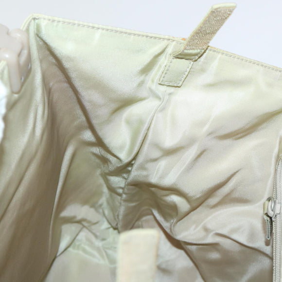 PRADA Hand Bag Nylon Beige Auth cl710