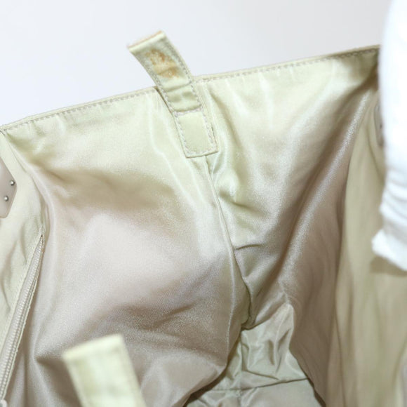 PRADA Hand Bag Nylon Beige Auth cl710