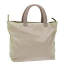 PRADA Hand Bag Nylon Beige Auth cl710-1