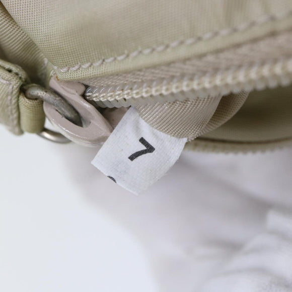 PRADA Hand Bag Nylon Beige Auth cl710