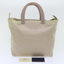 PRADA Hand Bag Nylon Beige Auth cl710-12