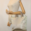 PRADA Hand Bag Nylon Beige Auth cl710-24