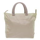 PRADA Hand Bag Nylon Beige Auth cl710-2