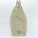 PRADA Hand Bag Nylon Beige Auth cl710-4