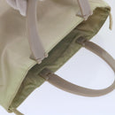 PRADA Hand Bag Nylon Beige Auth cl710-6
