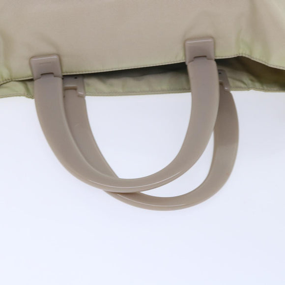 PRADA Hand Bag Nylon Beige Auth cl710