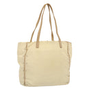 PRADA Tote Bag Nylon Beige Auth cl759-1