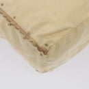 PRADA Tote Bag Nylon Beige Auth cl759-15