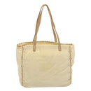 PRADA Tote Bag Nylon Beige Auth cl759-2