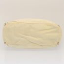 PRADA Tote Bag Nylon Beige Auth cl759-5