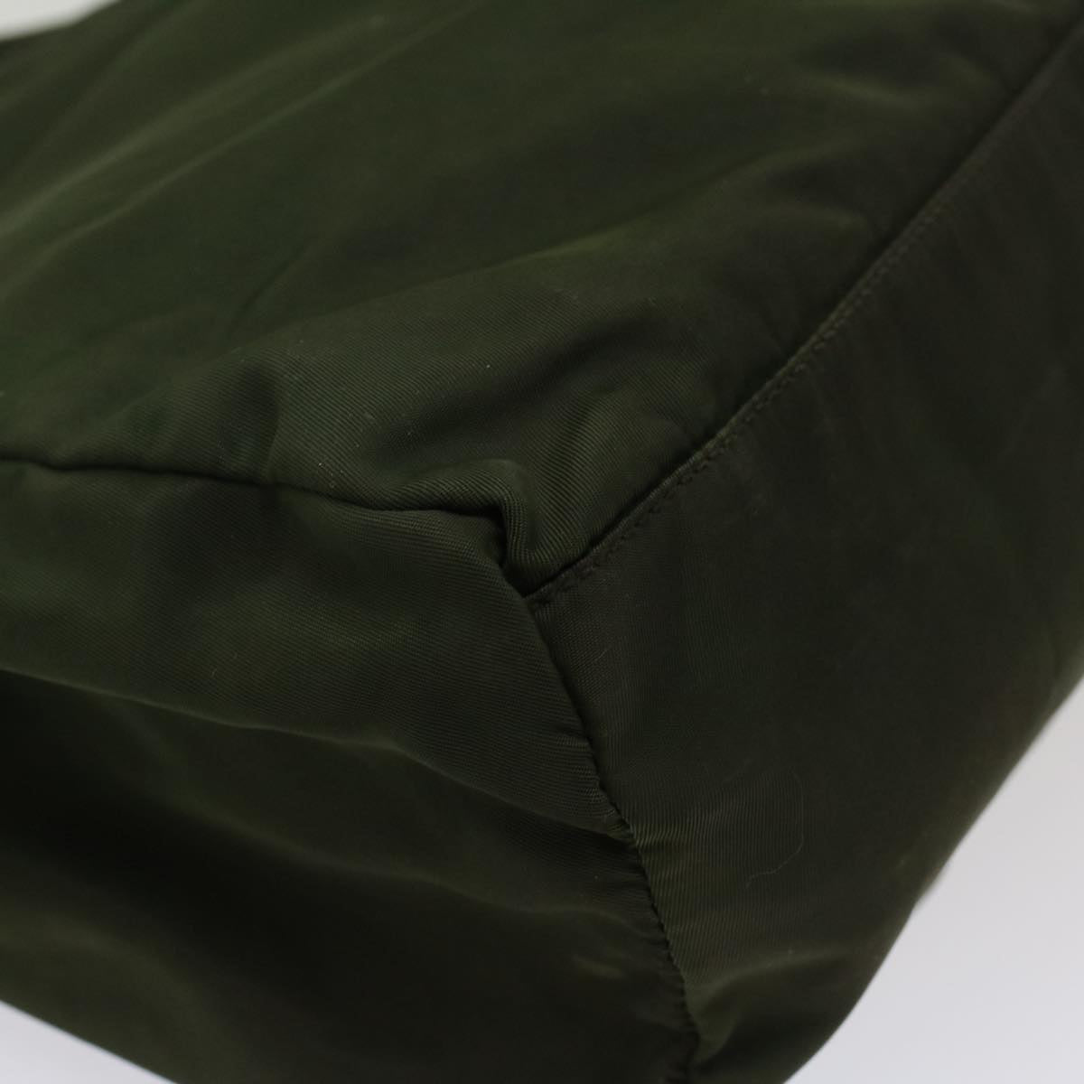 PRADA Hand Bag Nylon Green Auth cl760
