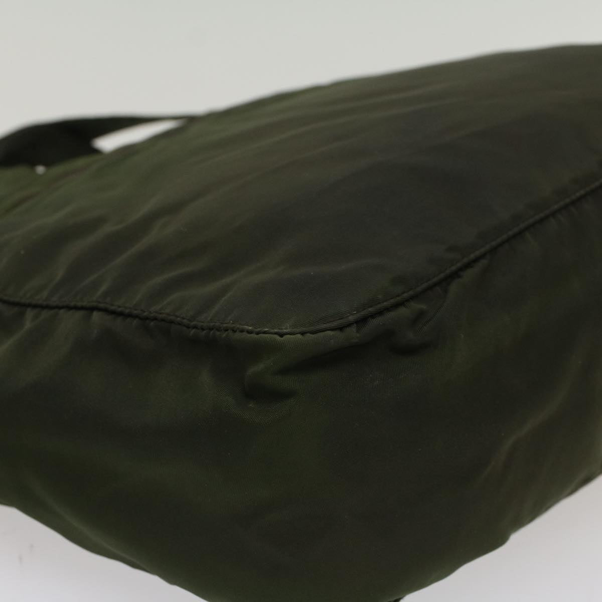 PRADA Hand Bag Nylon Green Auth cl762