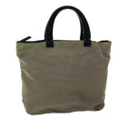 PRADA Hand Bag Nylon Khaki Auth cl772-1