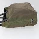 PRADA Hand Bag Nylon Khaki Auth cl772-4