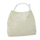 PRADA Hand Bag Leather White Auth cl785-1
