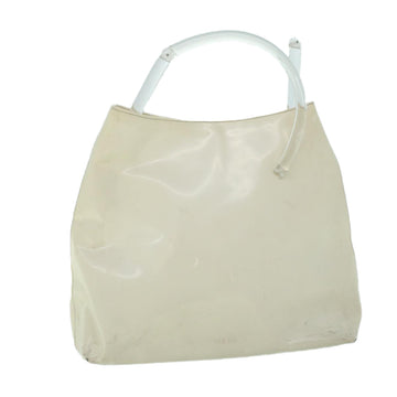 PRADA Hand Bag Leather White Auth cl785