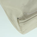 PRADA Hand Bag Leather White Auth cl785-16