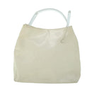 PRADA Hand Bag Leather White Auth cl785-13