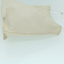 PRADA Hand Bag Leather White Auth cl785-3