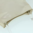 PRADA Hand Bag Leather White Auth cl785-6