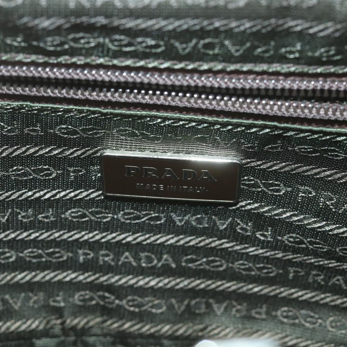 PRADA Shoulder Bag Canvas Brown Auth cl804