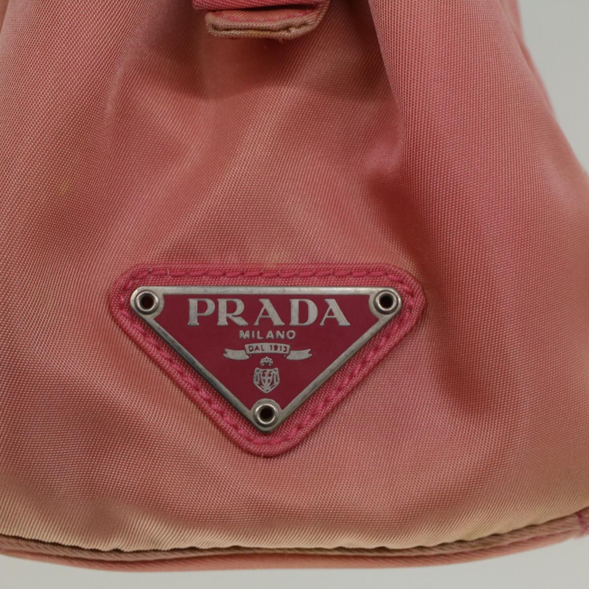 PRADA Hand Bag Nylon Pink Auth cl805