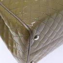 Salvatore Ferragamo Hand Bag Enamel Beige Auth cl837-16
