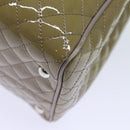 Salvatore Ferragamo Hand Bag Enamel Beige Auth cl837-9