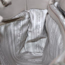 Salvatore Ferragamo Hand Bag Enamel Beige Auth cl837-20