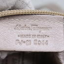 Salvatore Ferragamo Hand Bag Enamel Beige Auth cl837-11