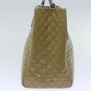 Salvatore Ferragamo Hand Bag Enamel Beige Auth cl837-4