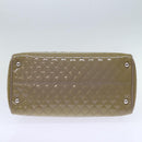 Salvatore Ferragamo Hand Bag Enamel Beige Auth cl837-5