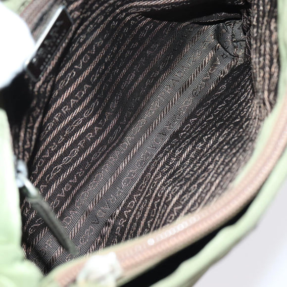 PRADA Hand Bag Nylon Khaki Auth cl841