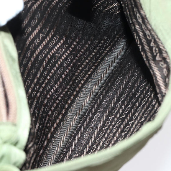 PRADA Hand Bag Nylon Khaki Auth cl841