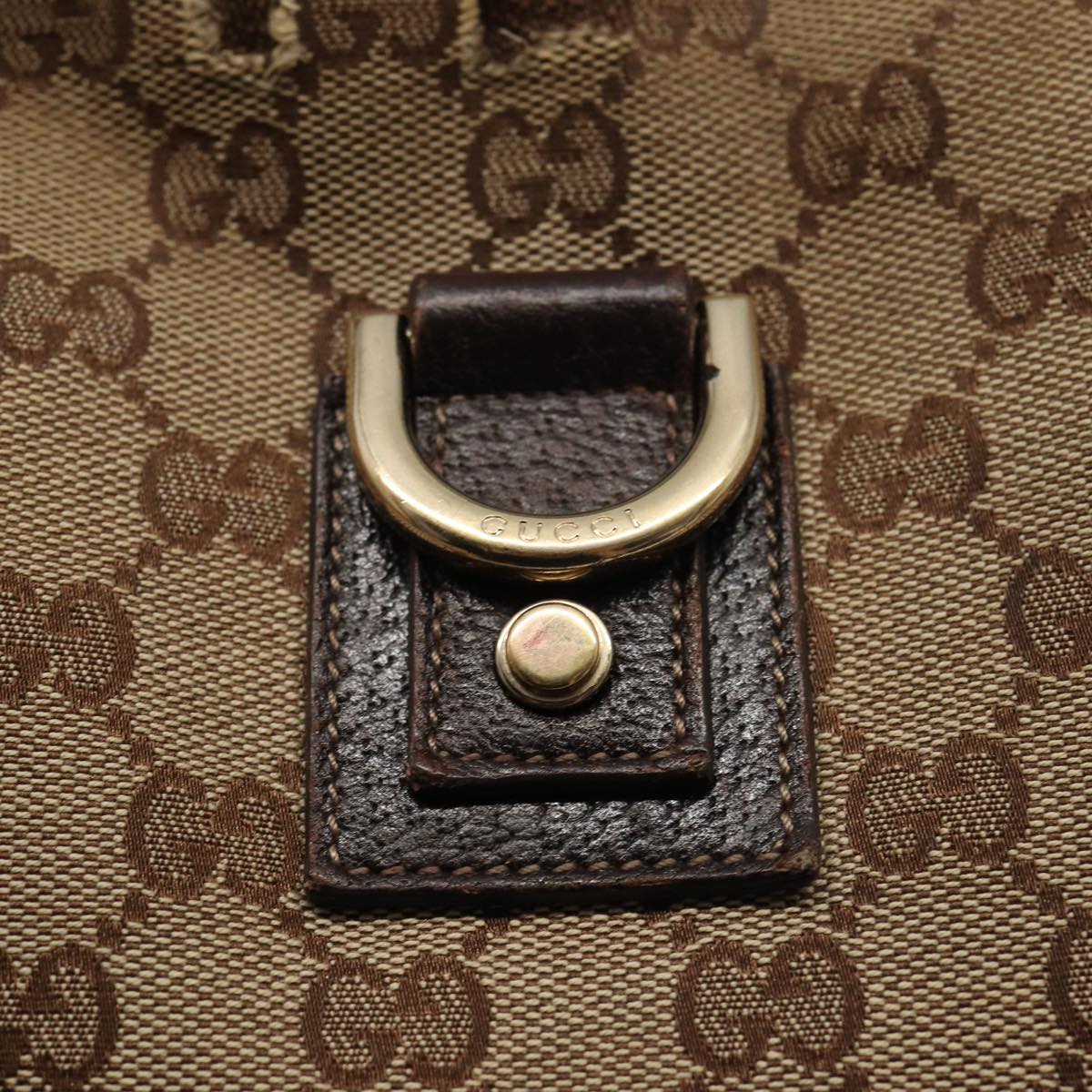 GUCCI GG Canvas Shoulder Bag Beige Brown 131326 Auth cl847