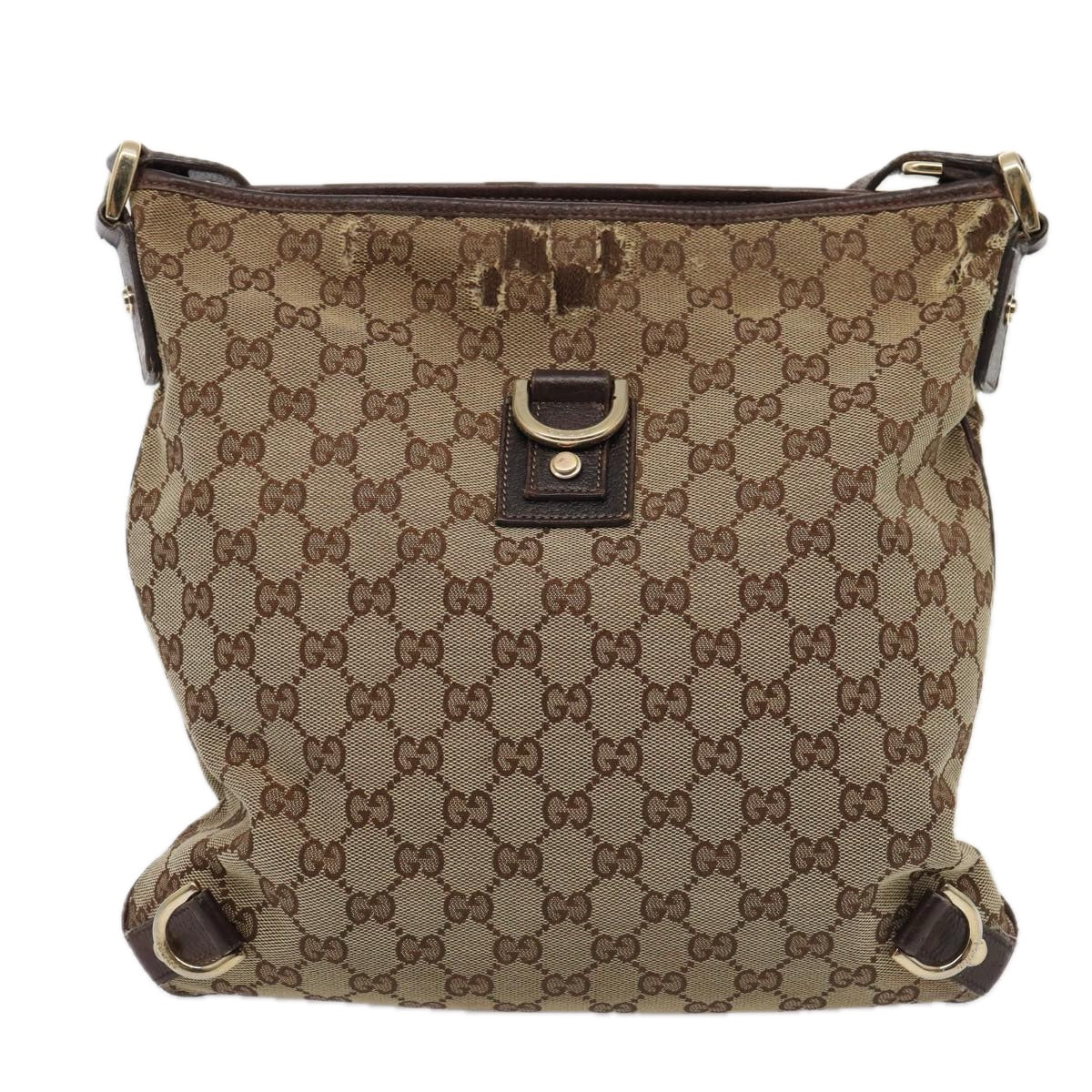 GUCCI GG Canvas Shoulder Bag Beige Brown 131326 Auth cl847 - 0