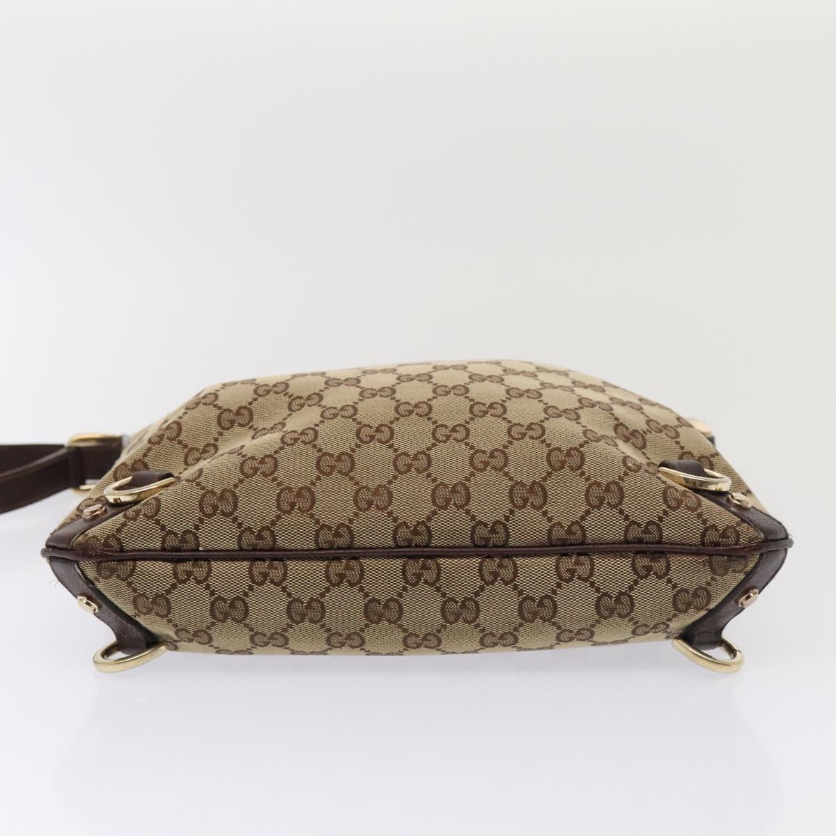 GUCCI GG Canvas Shoulder Bag Beige Brown 131326 Auth cl847